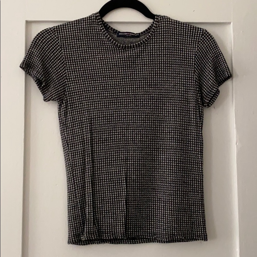 Brandy Melville black gingham top